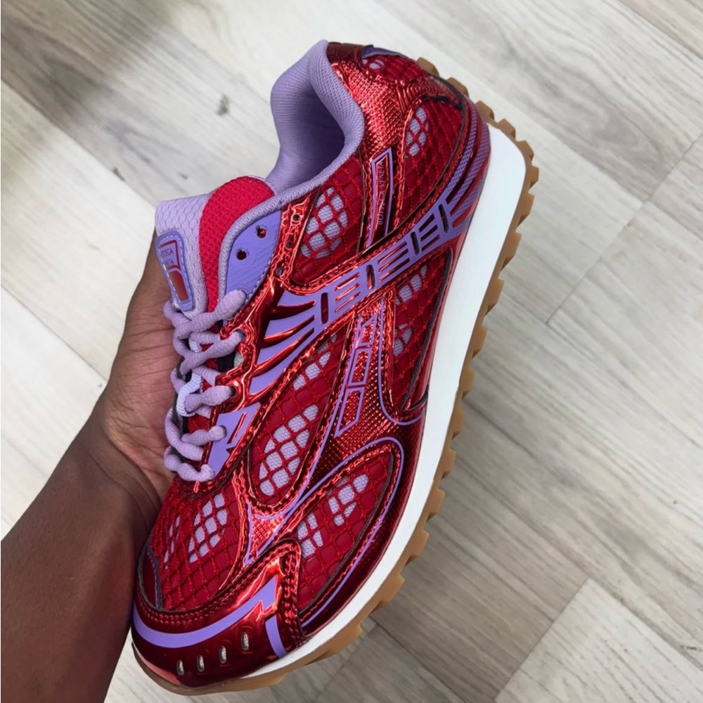 Stylish Red and Purple Women's Sneakers